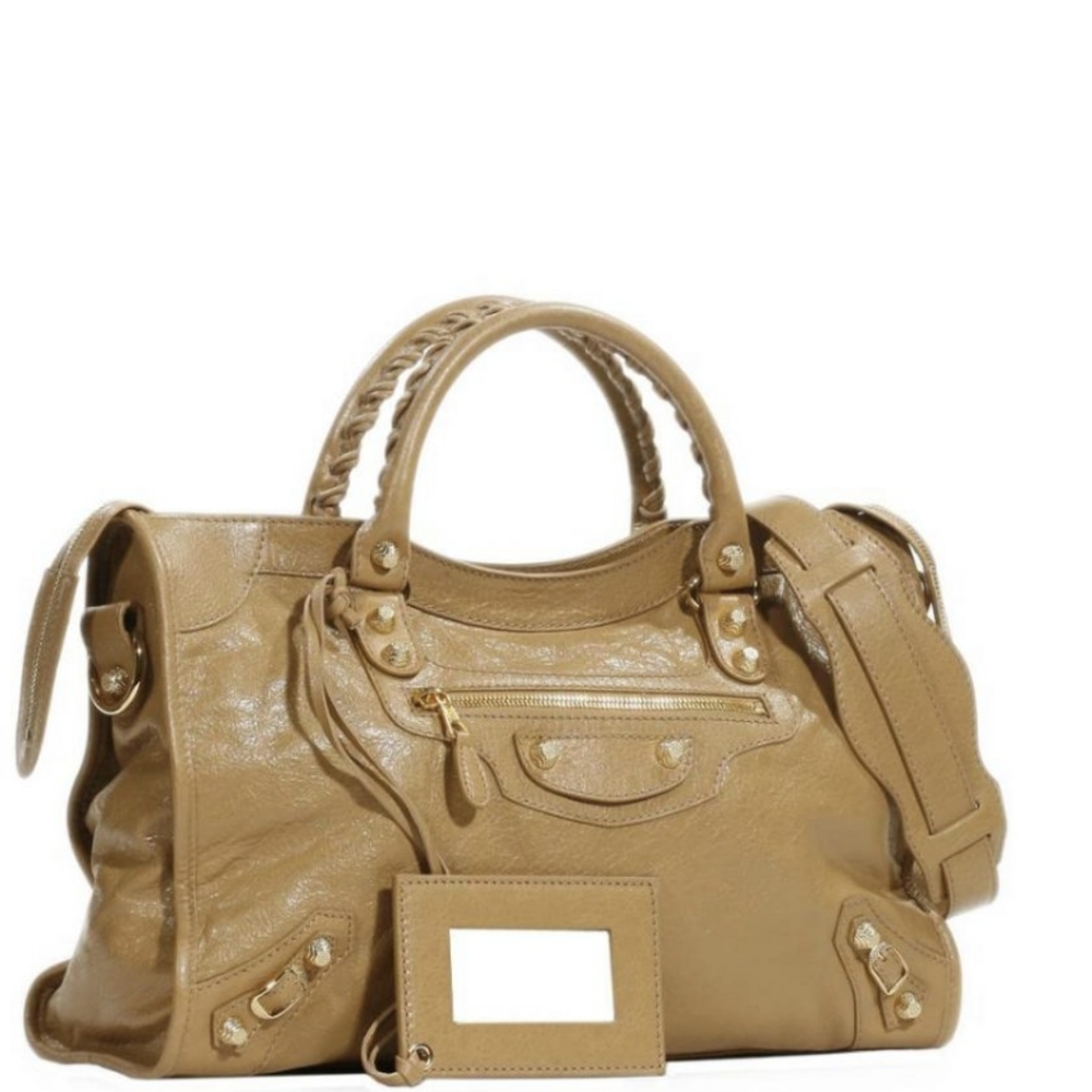 Balenciaga city classic giant bag with gold studs